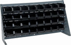 Quantum Storage Systems QBR-3619-210-32BK Ultra Bin Complete Bench Rack Package with 32 Ultra Bins, 36" x 8" x 19" , Black