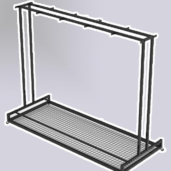 1 2 3 4 5 6 8 9 10 Pair Ski Storage Rack for Organize, Indoor Ski Board Stand for Garage/Basement/Shed, Floor Standing Longboard Carrier Wheels(Holds 10 pcs(5 Pair))