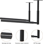 Adjustable Ladder Ceiling Rack, Kayak Overhead Garage Storage Rack, Garage Ceiling Storage for Kayak, Ladder, Surfboard, Snowboar Overhead Hanger, Holds 150 lbs, Black