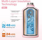 1 Gallon Water Bottle Insulated | Thickened Stainless Steel Vacuum Metal Water Jug | Portable Sports Large for Gym and Hiking with Straw, Carrier Bag, Handle Strap | BPA-Free 128 oz