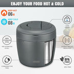 Thermo Food Jar for Hot Food Adults 32OZ Soup Thermo Lunch Containers Wide Mouth Vacuum Insulated Stainless Steel Leakproof Bento Box with Spoon (Grey)