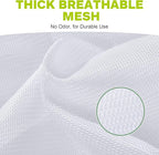 OTraki 2 Pack Mesh Laundry Bag 20x24 Inch Heavy Duty Laundry Fine Mesh Bags Dirty Clothes Drawstring Laundry Wash Bag Delicates Net Storage Travel Bag Don't Drying, Melting 140-176℉ White
