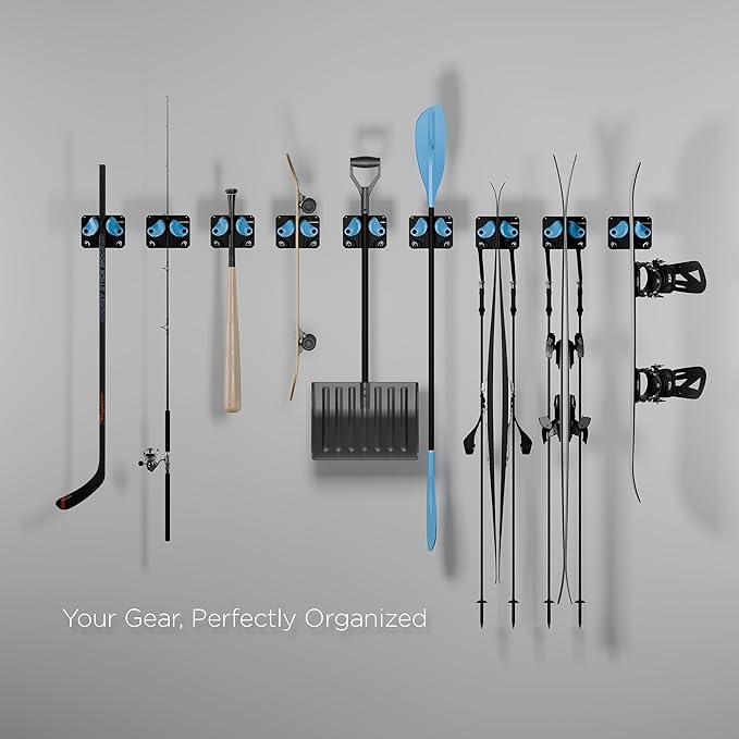 Gravity Grabber, The OG - Ski & Snowboard Wall Mount, Indoor Garage & Home Storage Organizer, Damage-Free Grip, Holds Skis/Boards/Poles/More, Space-Saving Premium Gear Rack, (Carbon 3-Pack)