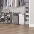 Neatfreak - 2 Tier Vertical Rolling Laundry Cart - Rolling Storage Cart On Wheels With 4 x Tote Hampers For Laundry, Towels, Blankets & Bathroom Organization - Quad Laundry Sorter
