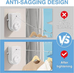 Danpoo Retractable Clothesline for RV, Laundry Room & Outdoor Yard - Heavy Duty Anti-Sag Wall Mounted Clothes Drying Line with Stainless Steel Rope
