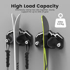Hikeen Ski & Snowboard Wall Mount,Fits Any Ski or Snowboard, Ski Wall Rack Non-Slip Storage for Garage Organization,Space-Saving Winter Gear Organizer,1 Pack
