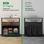Laundry Hamper 3 Section, 150L Rolling Laundry Sorter Basket with 2 Shelves and 2 Drawers, 3 Compartment Clothes Organizer Cart with Wheels, Pull-Out Bags for Laundry Room, Bathroom, Bedroom