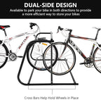 Commercial Bike Rack Garage Floor, Grid Bike Rack in Ground, 10-Bike Capacity Dual Sided Bicycle Storage Stand Floor Parking Stand for Garages, Stores, Schools & Universities Power Coated Steel