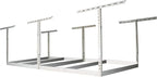 MonsterRax 4x8 Overhead Storage Rack Frame Kit - Hanging Storage Shelves, Ceiling Storage Rack System, Overhead Garage Organizers - (White, 12"-21")