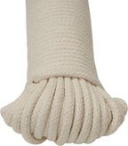Household Essentials All-Purpose Cotton Clothesline Rope, 100, Off White