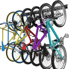 TORACK Bike Storage Rack, 6 Bike Rack Wall Mount Home and Garage Organizer, Vertical Bicycles Hanger Hooks for Indoor Space Saving