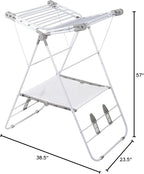 Honey-Can-Do Large Expandable and Collapsible Gullwing Clothes Drying Rack DRY-09805 White