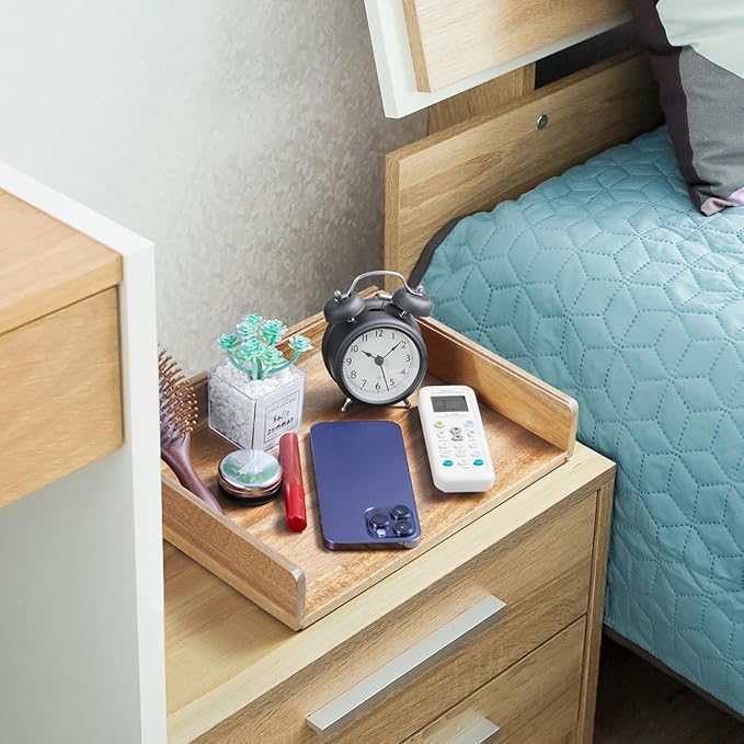DRASTAR Stackable Paper Tray, Acacia Wooden Letter Tray, Paper Organizer for Desk, File Organizer Document Tray, Paper Holder for Office Desk Accessories
