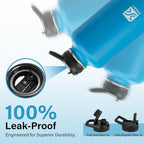 Insulated Water Bottle | Thickened Stainless Steel Vacuum Metal | Portable Sports Half Gallon Large Water Jug for Gym and Hiking with Straw, Carrier Bag, Handle Strap | BPA-Free 64 oz
