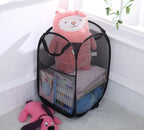 2 Packs Mesh Pop up Laundry Hamper (Black) with Portable Handles, Collapsible for Storage, Foldable Pop-Up Laundry Bags for Home, College Dorm or Travel