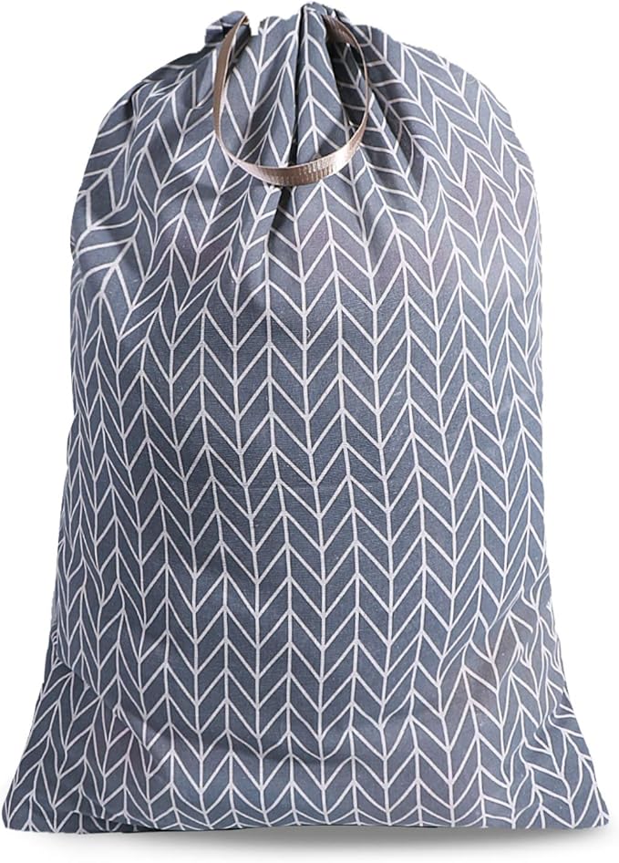Extra Large Laundry Bag with Drawstring and Handle, Heavy Duty Travel Dirty Clothes Bag for Laundromat and Household, Durable Rip-Stop Laundry Hamper Liner, 22 Patterns(28 x 40 Inch) by SANFERGE