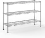 14" Deep x 48" Wide x 34" Height Wire Shelving Kit | 3-Tier | NSF Commercial Storage Rack Unit
