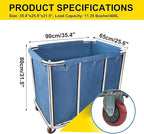 11.35 Bushel Industrial Rolling Laundry Cart,Laundry Basket Bulk Truck Commercial Household,Large Heavy Duty Laundry hampers with Wheels,35.4''Lx25.6''WX31.5''H,400L