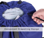 Heavy Duty Laundry Bag with Drawstring and Handle, Extra Large Travel Dirty Clothes Bag for Laundromat and Household, Durable Rip-Stop Laundry Hamper Liner, 28 x 40 Inch by SANFERGE, Royal Blue