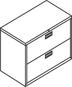 HON, H682LP, 600 Series Two-Drawer Lateral File, 36w x 18d x 28h, Black