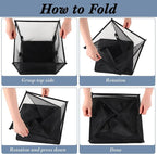 Zopeal 6 Pack Popup Laundry Hamper 13 Inch Collapsible Laundry Baskets with Handles Mesh Clothes Baskets Portable Single Layer Foldable Clothes Hamper Square Bin for Washing (Multicolor,Single-layer)