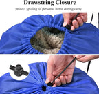 OTraki 28x45 inch Extra Large Laundry Bag 2 Pack Drawstring Laundry Hamper Bag Heavy Duty Dirty Clothes Bag Washable Organizer Storage for Camp Drying Do Not Exceed 176℉ Blue