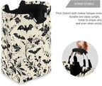 Goth Bats Laundry Basket for College Dorm,50L Collapsible Portable Laundry Hamper Storage Basket for Toys Clothes Organizer
