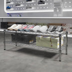 14" Deep x 42" Wide x 14" Height Wire Shelving Kit | 2-Tier | NSF Commercial Storage Rack Unit