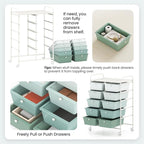 Giantex 10 Drawers Rolling Cart, Classroom Organizers, Storage Cart with Wheels, for Teacher Office Home School Supplies Tool Craft Art Paper, Green Gradient