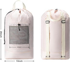 Backpack Laundry Bag,Large Travel Laundry Bags with Shoulder Straps and Mesh Pockets,Laundry Backpack with Drawstring Closure for College,Trave,Dorm, Apartment,Laundromat (Khaki)