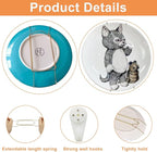 Plate Hangers for The Wall - Stainless Steel Invisible Heavy Duty Wire Plate Holder for 9-10 Inch Decorative Plates, Art Plates & Ceramic Plates with Wall Hooks
