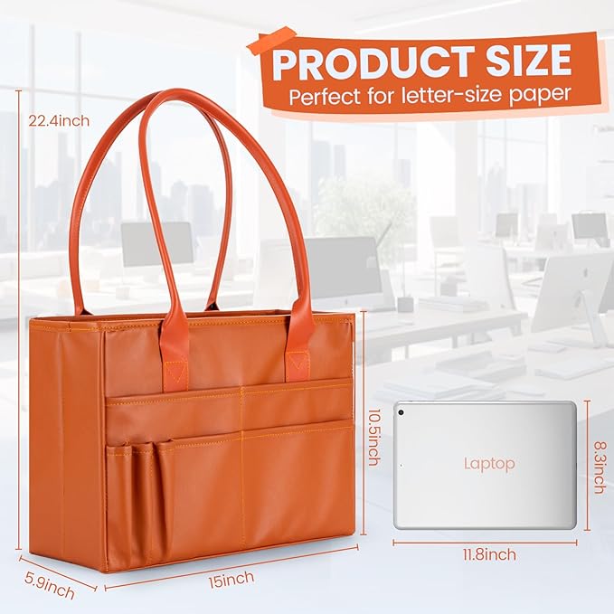 File Tote Bag, Portable File Organizer Box Hanging Filing Box Desktop File Folder Document Storage Organizer with Pockets and Handles