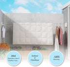 Danpoo Retractable Clothesline for RV, Laundry Room & Outdoor Yard - Heavy Duty Anti-Sag Wall Mounted Clothes Drying Line with Stainless Steel Rope