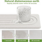 Cisily Extra Large Sink Caddy Organizer with Drying Stone, White Sponge Holder for Kitchen, Dish Brush Holder for Countertop, Kitchen Decor Storage and Essentials
