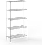 18" Deep x 42" Wide x 86" Height Wire Shelving Kit | 5-Tier | NSF Commercial Storage Rack Unit