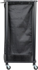 Household Essentials 3-Bag Laundry Sorter, Smooth Laminate Shelving, Sturdy Steel Frame, Wheeling and Stationary Feet Options, Washable Linen Laundry Bags, 3-Load Capacity, Versatile, Black