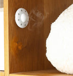 6 Pack Moth Ball Case with Adhesive Wall Sticker, Refillable Case for Moth Repellent Balls, Closet Clothes House Drawers Hanger Moth Block Case, 6cm Diameter, White, 6 Count (Pack of 1)