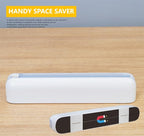 Aluminum Foil & Plastic Wrap Dispenser with Cutter - Easy One-Hand Operation, Space-Saving Kitchen Organizer for Worktops & Cabinets, Magnetic Cling Film Dispenser - Fits 12" Rolls, Gray