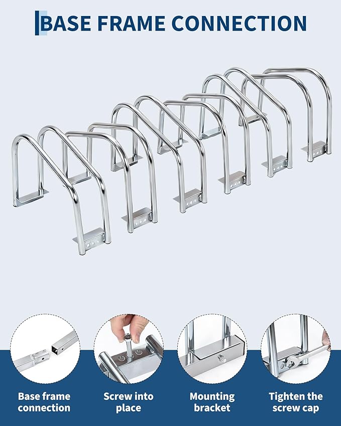Freestanding Bike Floor Stand, Heavy Duty Bicycle Parking Rack for Garage Home Indoor Outdoor, Bike Storage Organizer Fits 22-28 Inch Wheels & 2.2 Inch Tire Width