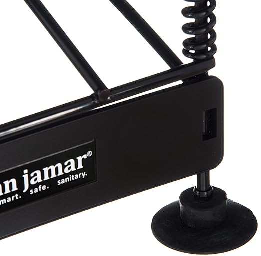 San Jamar Wireworks Cup and Lid Dispenser Fits 8 - 44 Oz. Cups, 4 Tiers with Suction Cup Feet for Restaurants, Fast Food, And Kitchens, Plastic, 8.25 X 21.25 X 28 Inches, Black