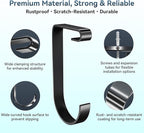 Bike Hooks for Garage Ceiling Storage Racks, 4 Pack Heavy-Duty Steel Thickened Flat Hooks, Supports Up to 50 lbs, Bike Hanger Add-On Overhead Garage Storage Rack & Wall Shelving, Black