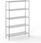 18" Deep x 54" Wide x 86" Height Wire Shelving Kit | 5-Tier | NSF Commercial Storage Rack Unit
