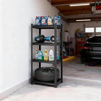 4-Tier Metal Garage Shelving Heavy Duty Adjustable Storage Shelves 2000lbs Capacity Steel Shelving Units Tool Rack Corner Shelf for Equipment & Tools (15.7" W × 9.8" D × 54.3" H)