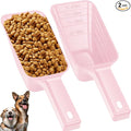 2 Cup Dog Food Scoop(2 Pack), Plastic Pet Food Scoop with Measuring Lines for Accurate Pet Food Portions,Dishwasher Safe (Pink)