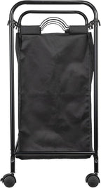 Household Essentials Rolling Triple Laundry Sorter, Black