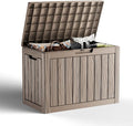 45 GallonOutdoor Storage Box,Resin Deck Boxes Waterproof, IndoorOutdoor Bin for Package Delivery, Patio Cushions, Gardening Tools, Lockable, UV Resistant