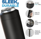 Frost Buddy Universal Can Cooler - Fits all - Stainless Steel Can Cooler for 12 oz & 16 oz Regular or Slim Cans & Bottles - Stainless Steel (Mother Nature)
