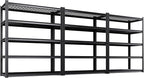 3Pack 5 Tier Heavy Duty Garage Shelving,2500LBS Adjustable Metal Storage Shelves, Boltless Industrial Shelving Unit for Garage, Basement, Warehouse, Pantry, Closet, Kitchen, 78"x 46"x 20" Black