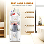 3-Tier Laundry Hamper Sorter, Laundry Storage Organizer with Wheels Removable Rolling Laundry Baskets, Bathroom Cart for Kitchens Bathrooms Bedrooms Classrooms Laundry Rooms