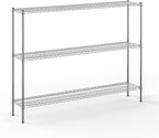 14" Deep x 72" Wide x 54" Height Wire Shelving Kit | 3-Tier | NSF Commercial Storage Rack Unit